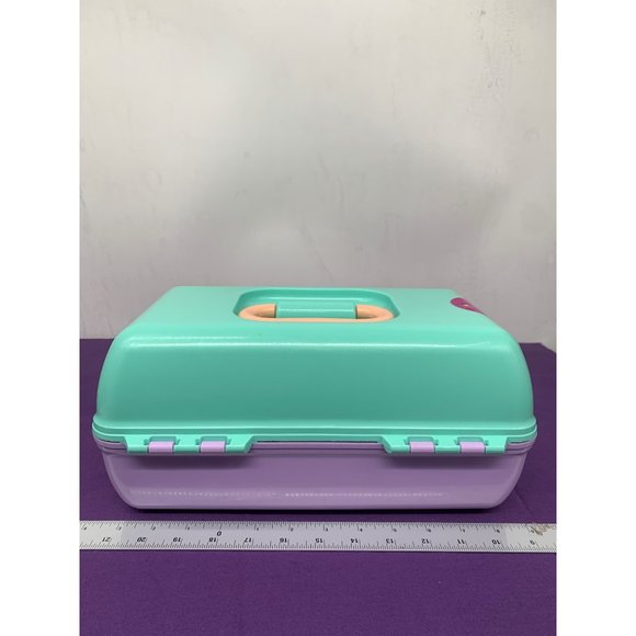 Caboodles Pastel Models 5626 mold 4508 Made in the USA, Retro Travel Make-up Cas - Picture 10 of 14